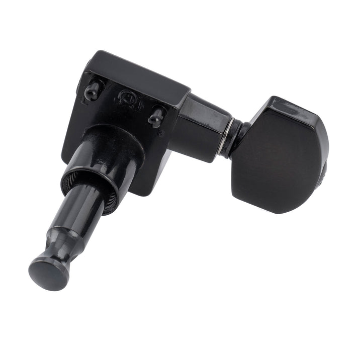 Musiclily Pro R18K-19 Single 18:1 Ratio 2-Pin Full Sealed Guitar Tuner Treble Side 22mm Post Machine Head Tuning Peg Key with Hex Button for Fender Strat Tele Style Electric Guitar