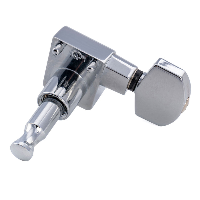 Musiclily Pro R18K-19 Single 18:1 Ratio 2-Pin Full Sealed Guitar Tuner Treble Side 22mm Post Machine Head Tuning Peg Key with Hex Button for Fender Strat Tele Style Electric Guitar