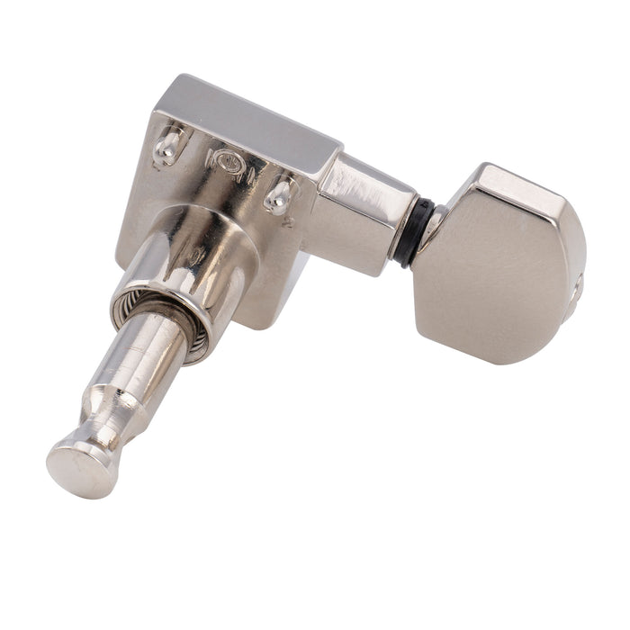Musiclily Pro R18K-19 Single 18:1 Ratio 2-Pin Full Sealed Guitar Tuner Treble Side 22mm Post Machine Head Tuning Peg Key with Hex Button for Fender Strat Tele Style Electric Guitar
