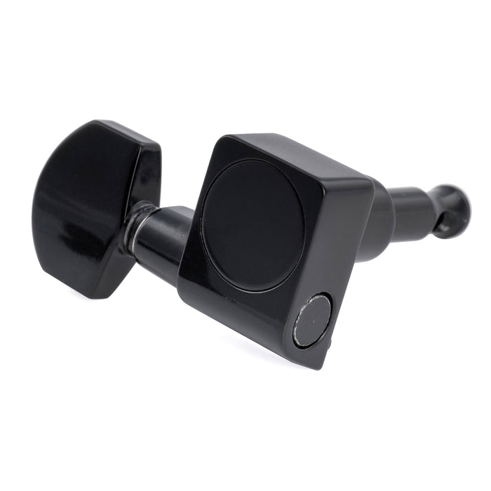 Musiclily Pro R18K-20 Single 18:1 Ratio 2-Pin Full Sealed Guitar Tuner Bass Side 22mm Post Machine Head Tuning Peg Key with Hex Button for Fender Strat Tele Style Electric Guitar