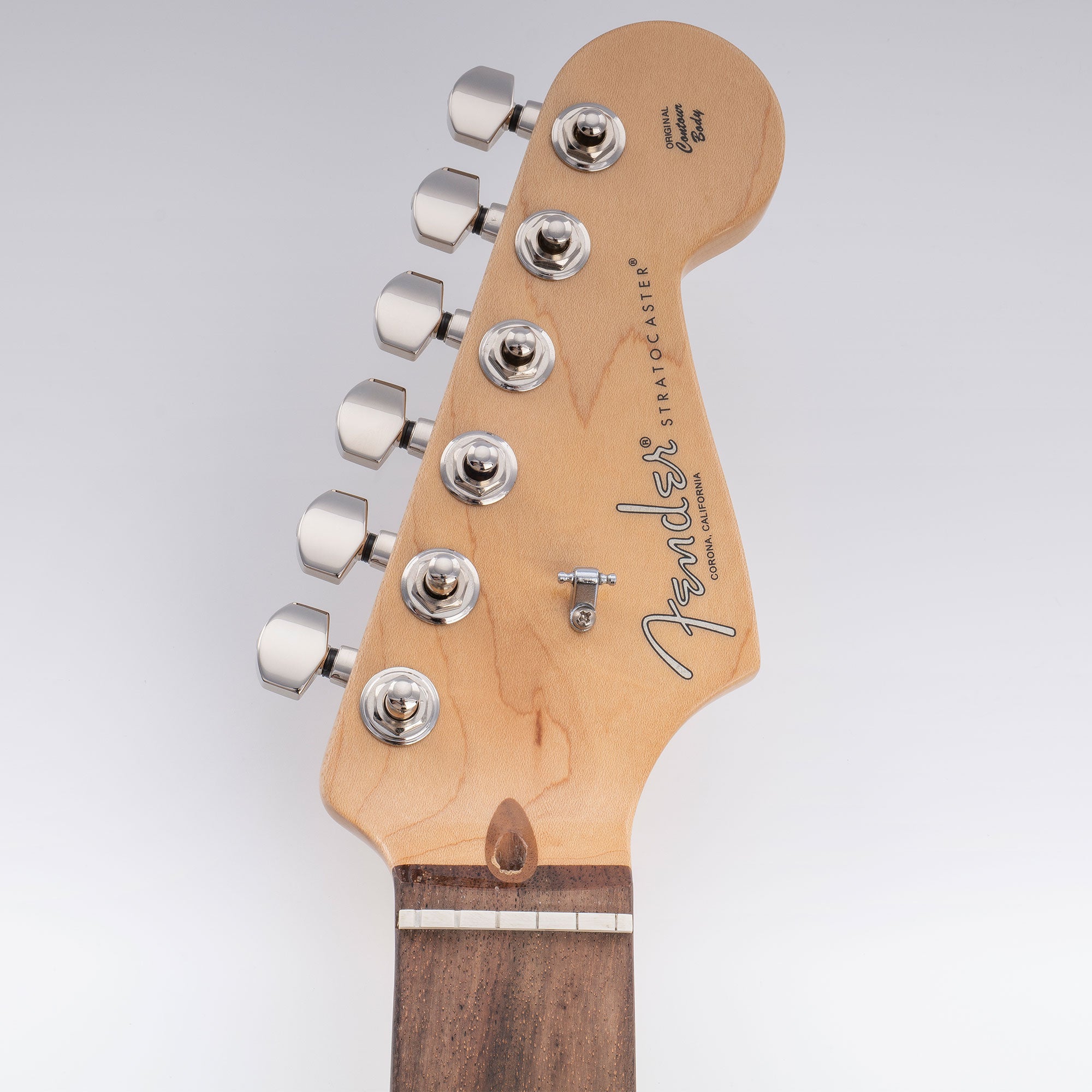 Musiclily Pro R18K-20 Single 18:1 Ratio 2-Pin Full Sealed Guitar Tuner Bass Side 22mm Post Machine Head Tuning Peg Key with Hex Button for Fender Strat Tele Style Electric Guitar