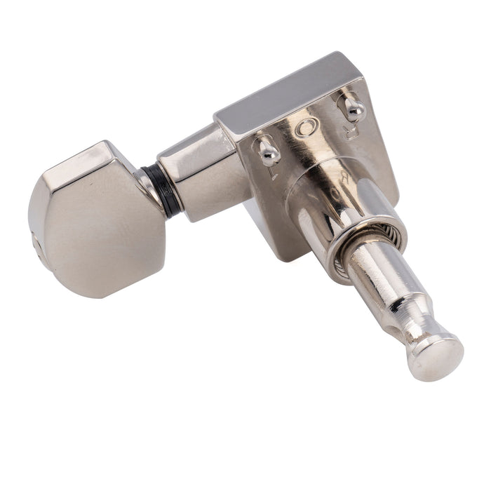 Musiclily Pro R18K-20 Single 18:1 Ratio 2-Pin Full Sealed Guitar Tuner Bass Side 22mm Post Machine Head Tuning Peg Key with Hex Button for Fender Strat Tele Style Electric Guitar