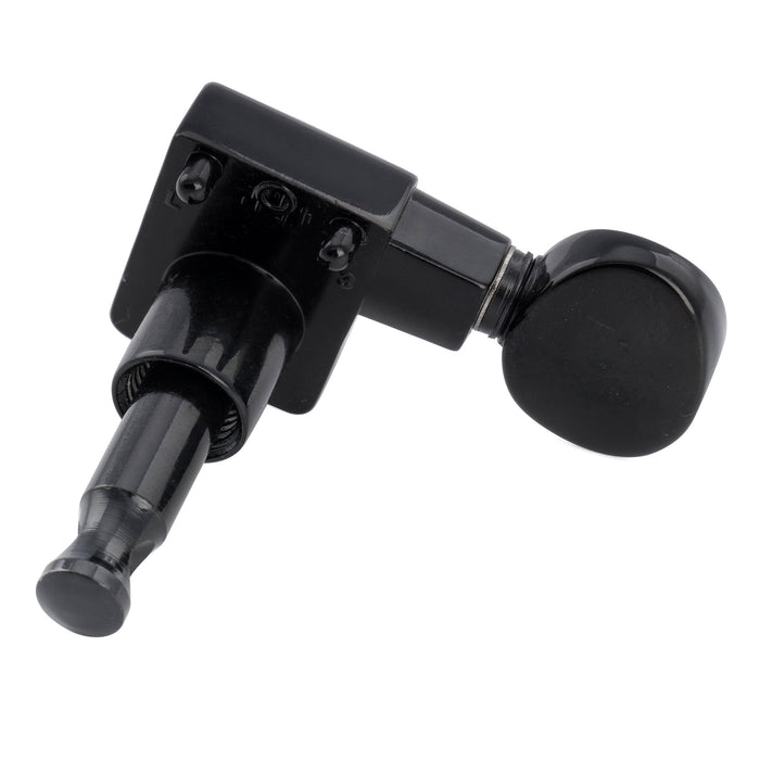 Musiclily Pro R18K-21 Single 18:1 Ratio 2-Pin Full Sealed Guitar Tuner Treble Side 22mm Post Machine Head Tuning Peg Key with Vintage Oval Button for Fender Strat Tele Style Electric Guitar