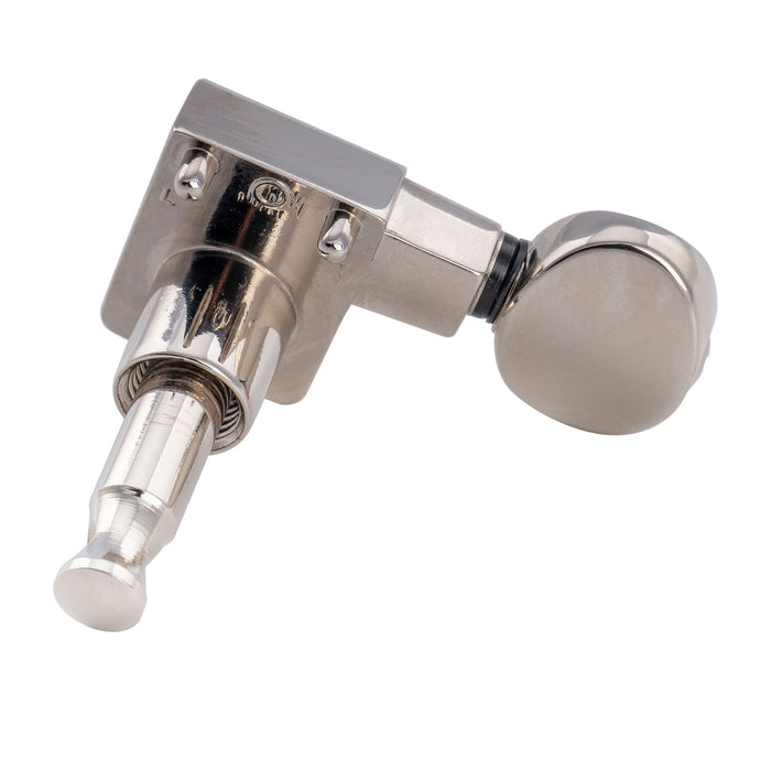 Musiclily Pro R18K-21 Single 18:1 Ratio 2-Pin Full Sealed Guitar Tuner Treble Side 22mm Post Machine Head Tuning Peg Key with Vintage Oval Button for Fender Strat Tele Style Electric Guitar