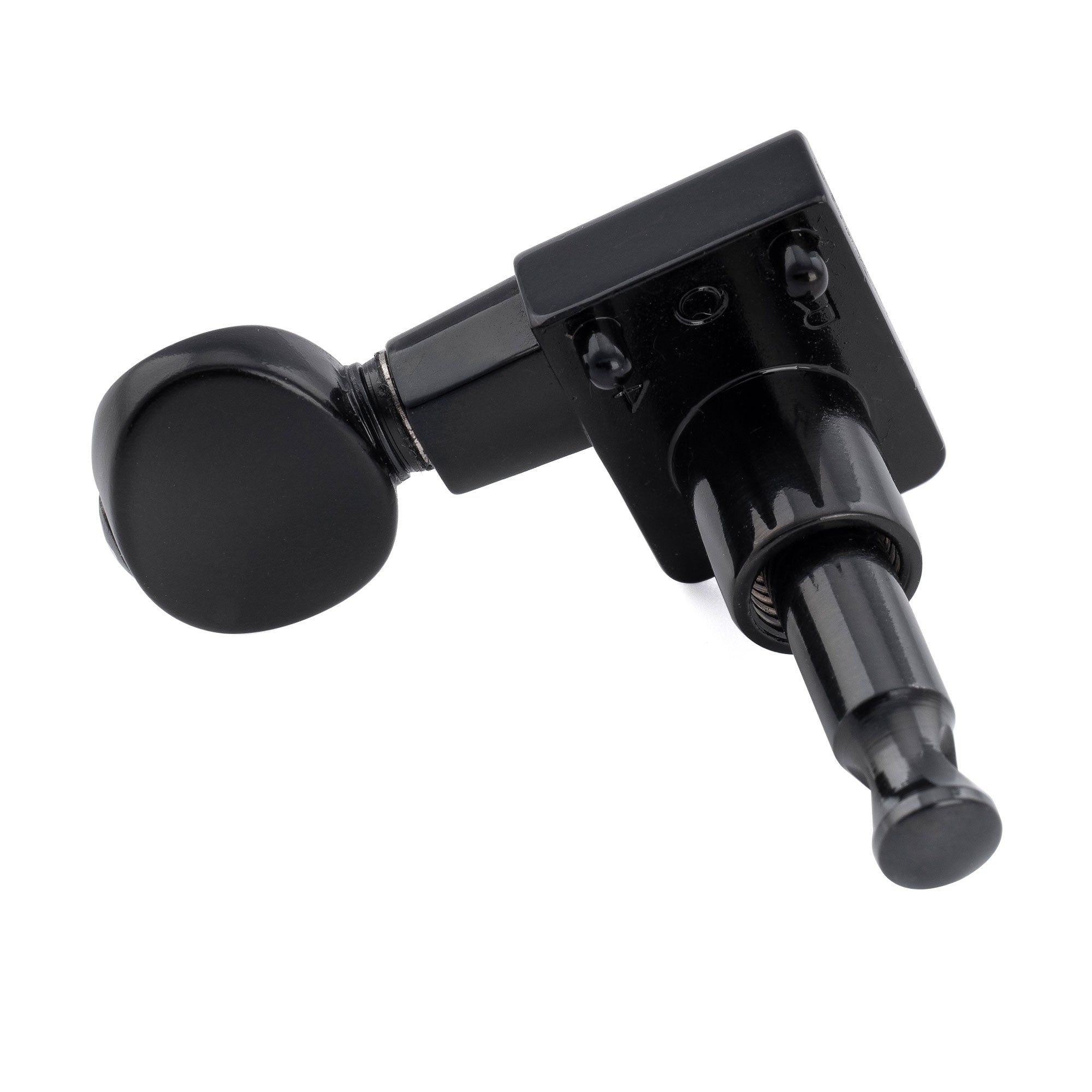 Musiclily Pro R18K-22 Single 18:1 Ratio 2-Pin Full Sealed Guitar Tuner Bass Side 22mm Post Machine Head Tuning Peg Key with Vintage Oval Button for Fender Strat Tele Style Electric Guitar