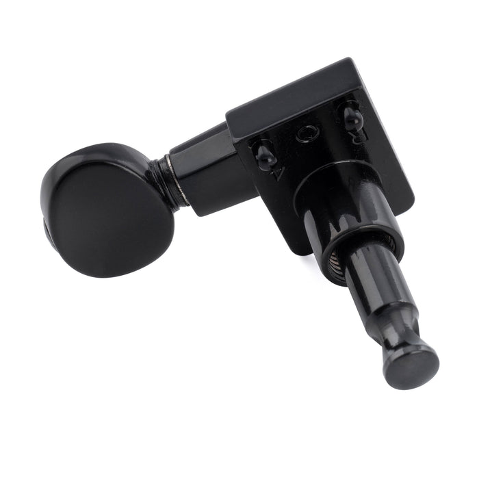 Musiclily Pro R18K-22 Single 18:1 Ratio 2-Pin Full Sealed Guitar Tuner Bass Side 22mm Post Machine Head Tuning Peg Key with Vintage Oval Button for Fender Strat Tele Style Electric Guitar