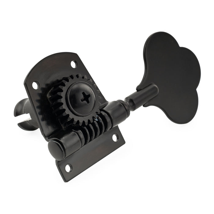 Musiclily Pro R21K Left-Handed 4-in-line 21:1 Ratio Open Gear Machine Heads Tuners Tuning Pegs Keys with Clover Button for Mexican MIM Fender PB JB Style Electric Bass