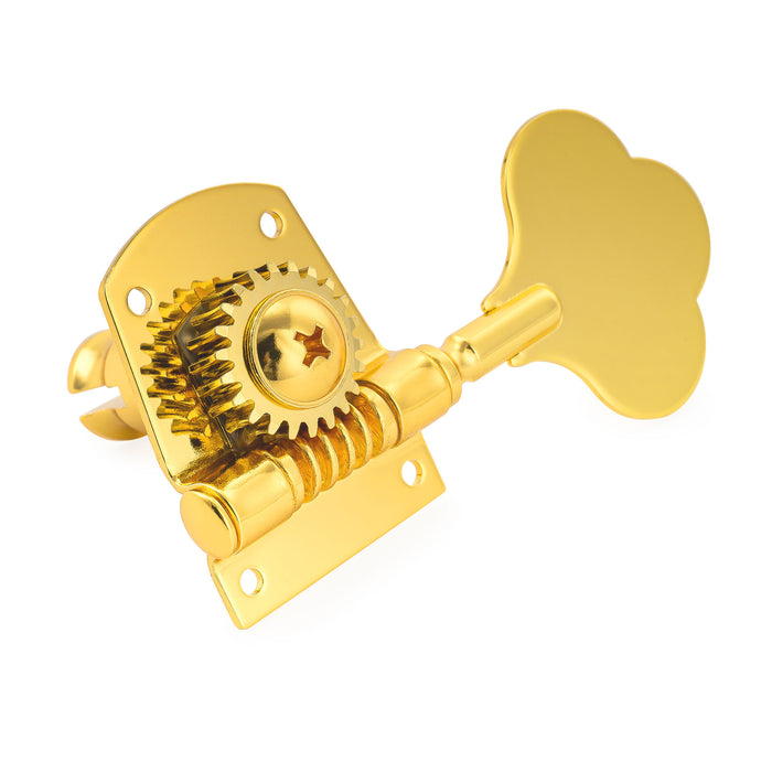 Musiclily Pro R21K Single 21:1 Ratio Open Gear Machine Head Treble Side Tuner Tuning Peg Key with Clover Button for Mexican MIM Fender PB JB Style Electric Bass