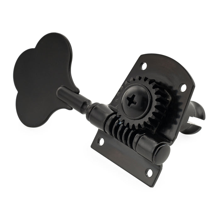 Musiclily Pro R21K 4-in-line 21:1 Ratio Open Gear Machine Heads Tuners Tuning Pegs Keys with Clover Button for Mexican MIM Fender PB JB Style Electric Bass