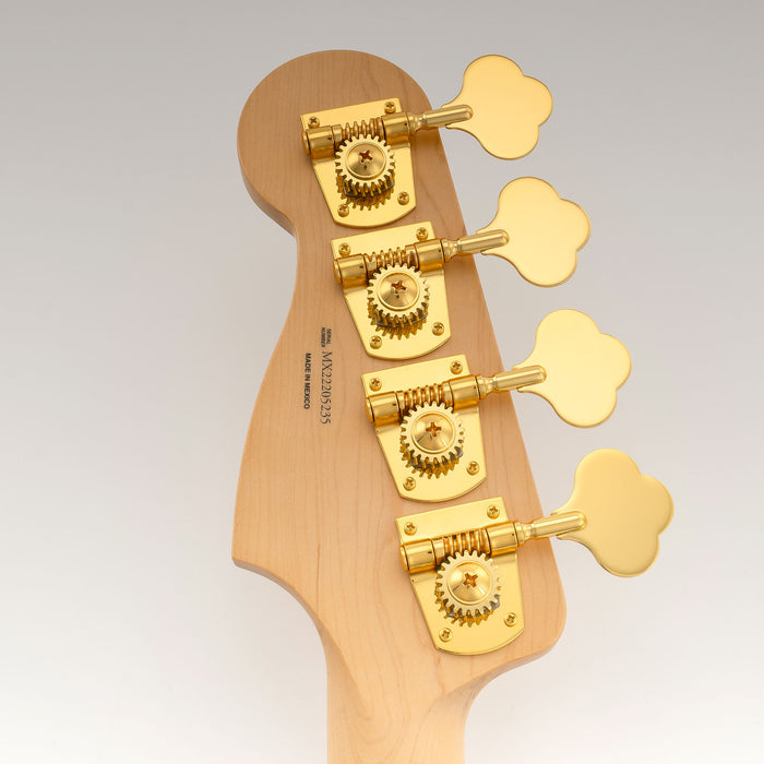 Musiclily Pro R21K Single 21:1 Ratio Open Gear Machine Head Bass Side Tuner Tuning Peg Key with Clover Button for Mexican MIM Fender PB JB Style Electric Bass