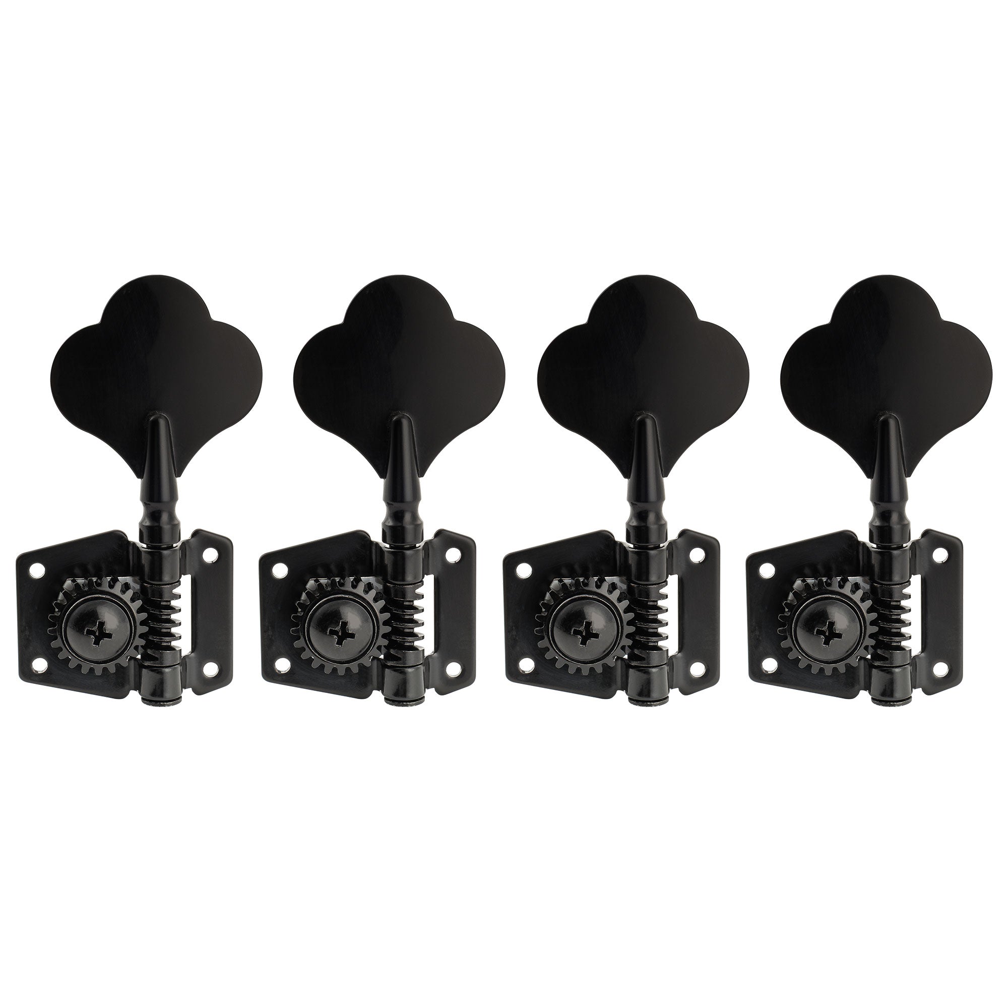 Musiclily Pro R21K afinadores para bajo eléctrico estilo Squier PB JB, para zurdos, en línea, relación 21:1, con botón de trébol