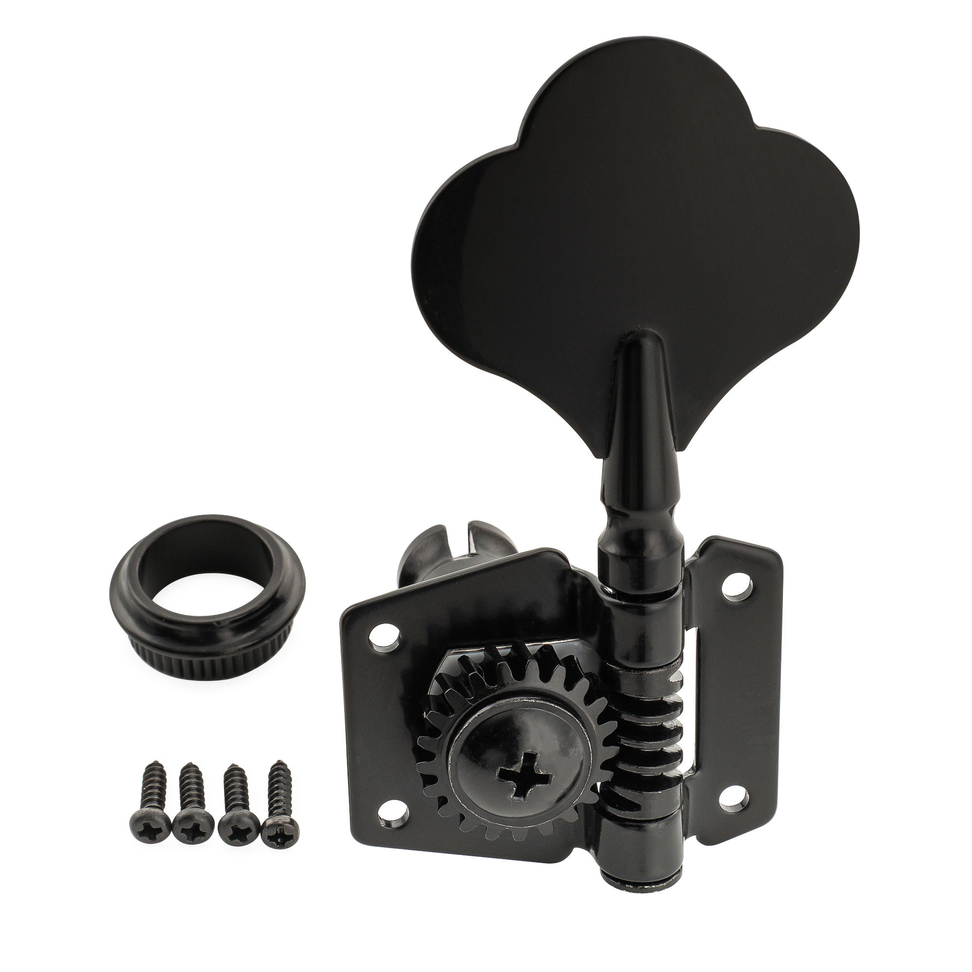 Musiclily Pro R21K afinadores para bajo eléctrico estilo Squier PB JB, para zurdos, en línea, relación 21:1, con botón de trébol