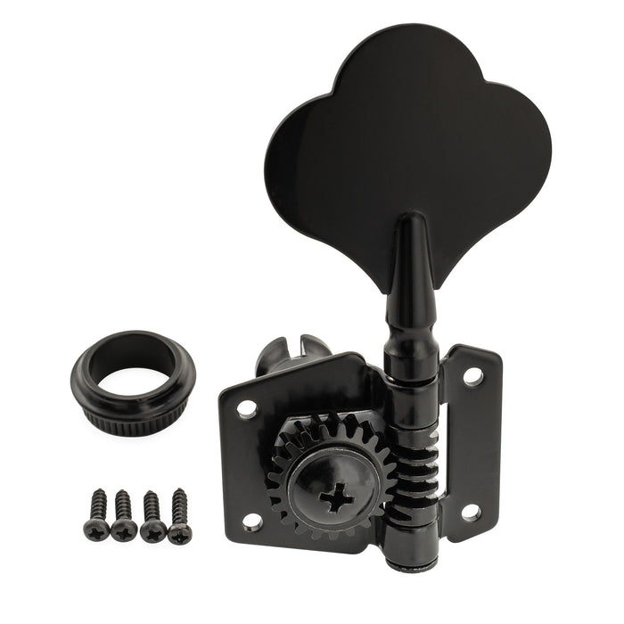 Musiclily Pro R21K Single 21:1 Ratio Open Gear Machine Head Treble Side Tuner Tuning Peg Key with Clover Button for Squier PB JB Style Electric Bass