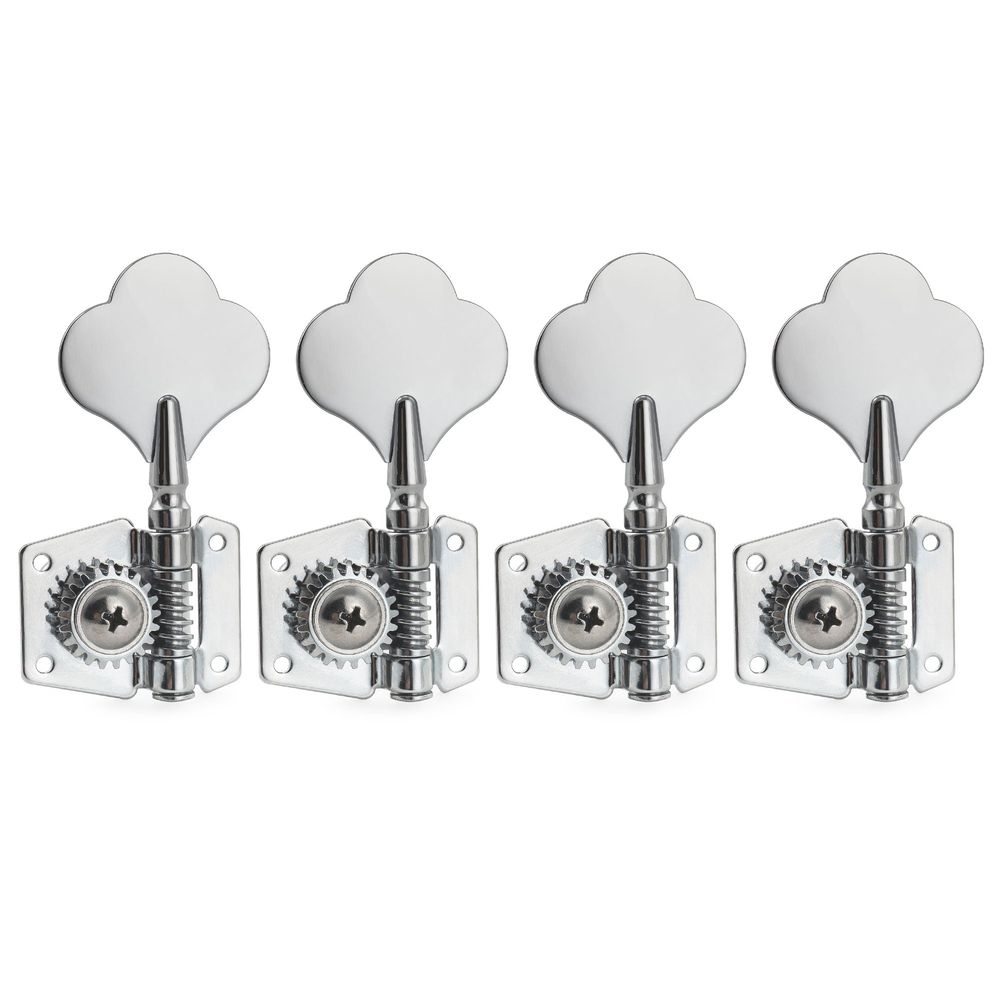 Musiclily Pro R21K afinadores para bajo eléctrico estilo Squier PB JB, para zurdos, en línea, relación 21:1, con botón de trébol