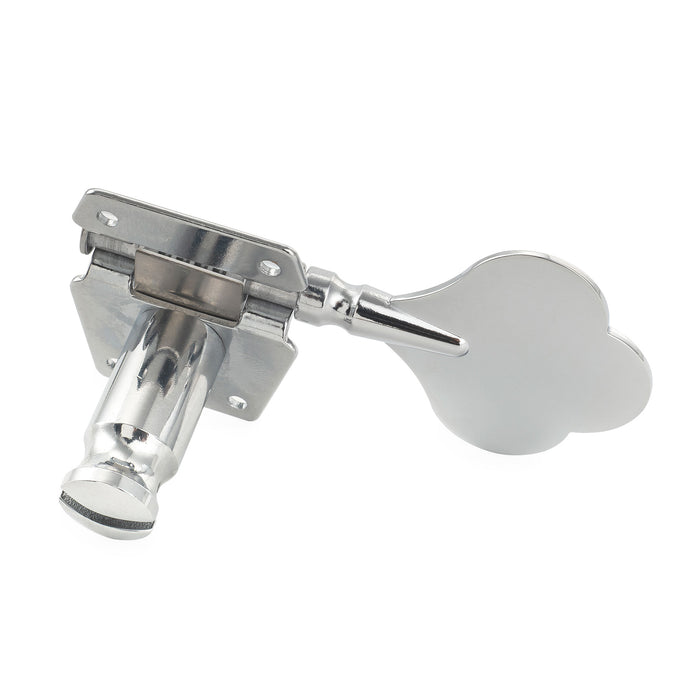 Musiclily Pro R21K Left-Handed 4-in-line 21:1 Ratio Open Gear Machine Heads Tuners Tuning Pegs Keys with Clover Button for Squier PB JB Style Electric Bass