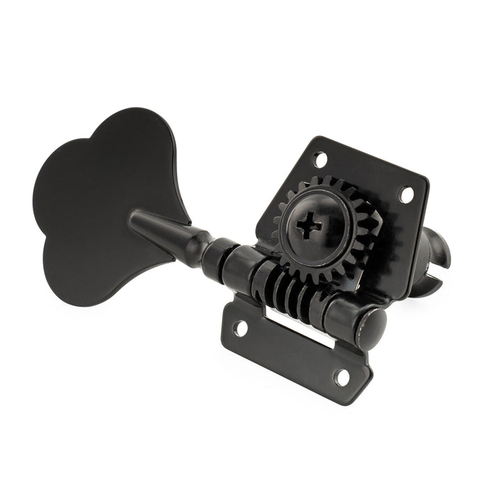 Musiclily Pro R21K 4-in-line 21:1 Ratio Open Gear Machine Heads Tuners Tuning Pegs Keys with Clover Button for Squier PB JB Style Electric Bass