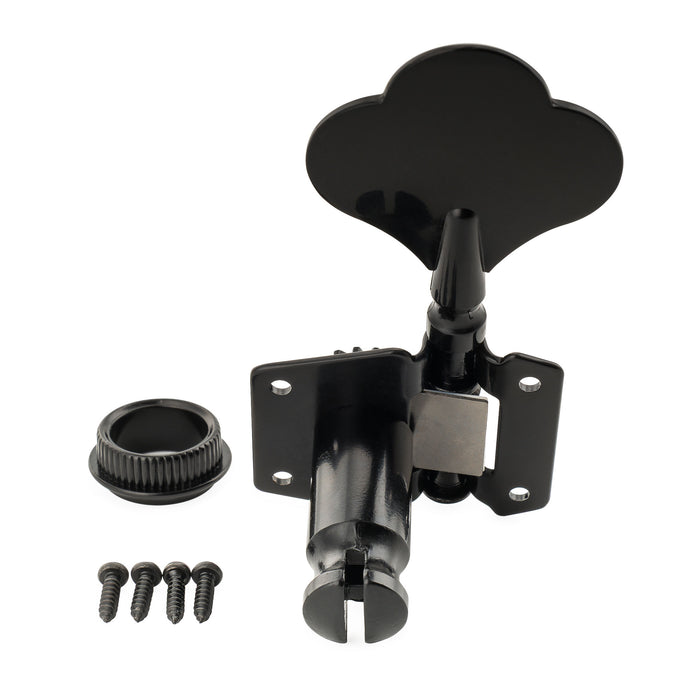Musiclily Pro R21K Single 21:1 Ratio Open Gear Machine Head Bass Side Tuner Tuning Peg Key with Clover Button for Squier PB JB Style Electric Bass