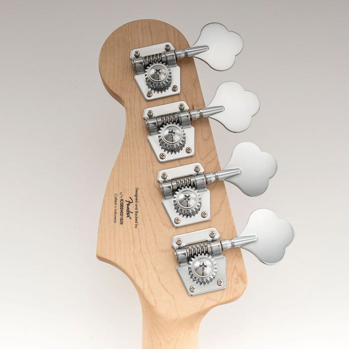 Musiclily Pro R21K Single 21:1 Ratio Open Gear Machine Head Bass Side Tuner Tuning Peg Key with Clover Button for Squier PB JB Style Electric Bass