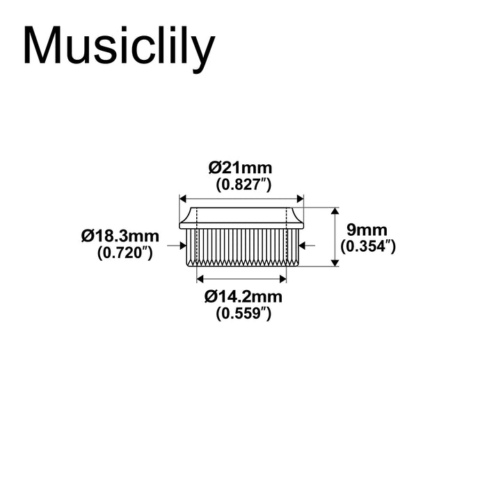 Musiclily Pro 18.3mm Vintage Tuner Bushings Tuning Pegs Ferrules for Squier PB JB Style Electric Bass, Set of 4