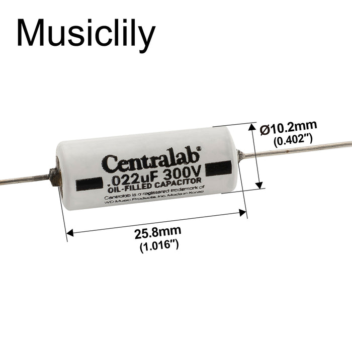 Capacitor de tom de óleo Centralab .022uF 300V