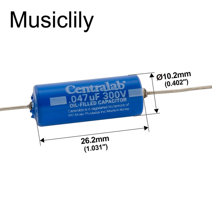 Condensatore di tono a riempimento d'olio Centralab .047uF 300V