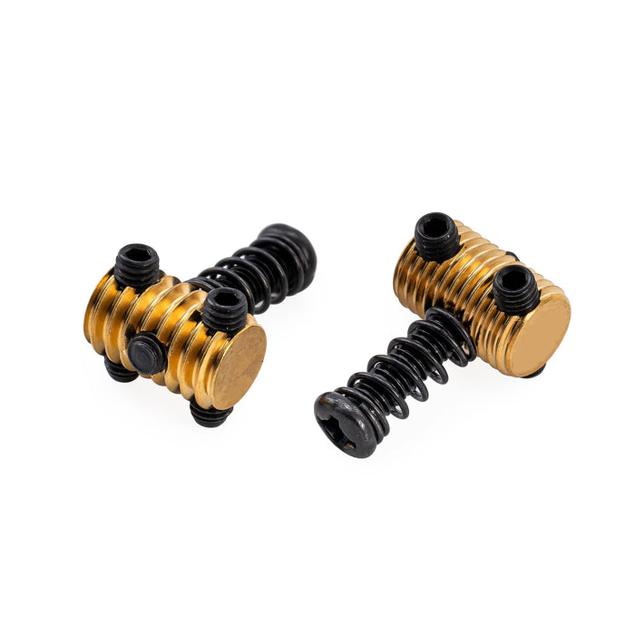 Musiclily Ultra 10.5mm Full Solid Brass Vintage Threaded Barrel Saddles for Jazzmaster Jaguar Style Electric Guitar Bridge, 3 Coarse+3 Fine