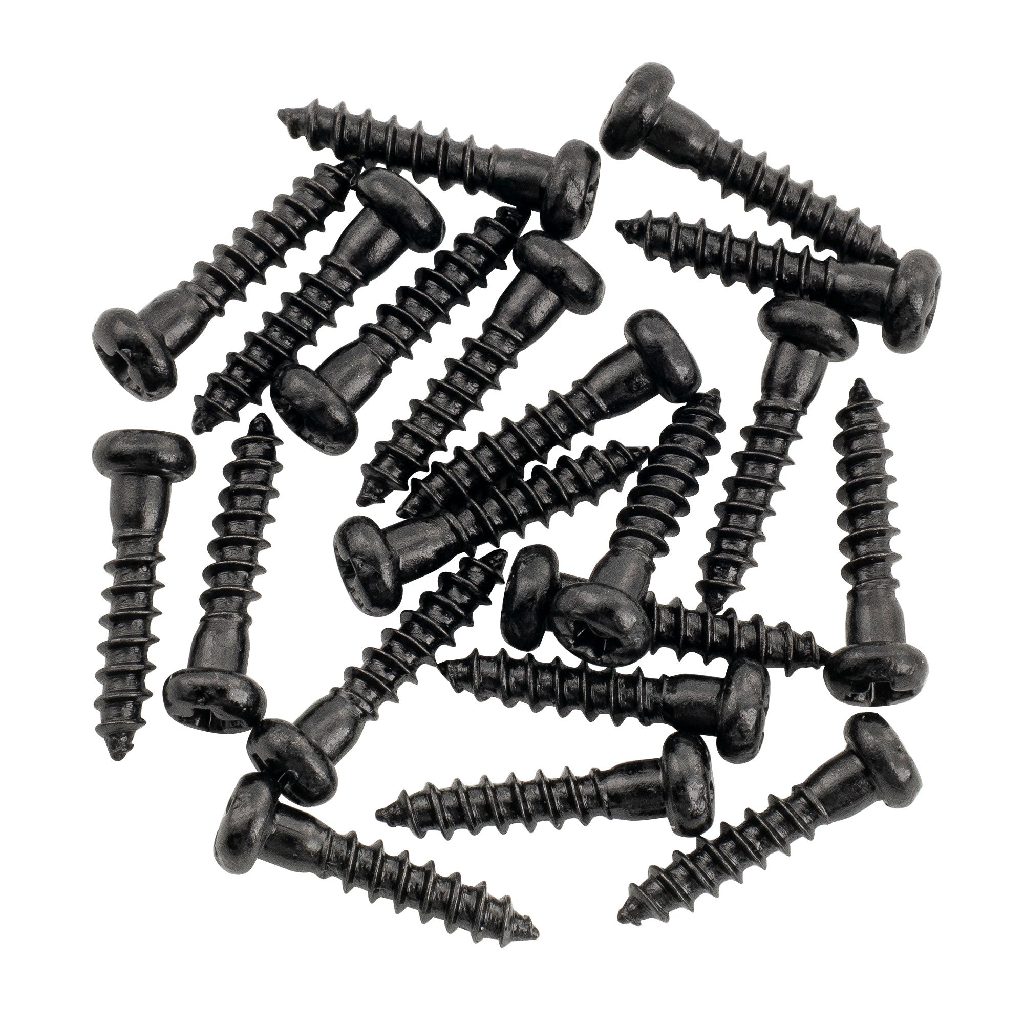 Musiclily Tornillos de montaje de acero inoxidable de cabeza pan de 2.2x10mm para afinadores de guitarra acústica eléctrica y bajo, conjunto de 20