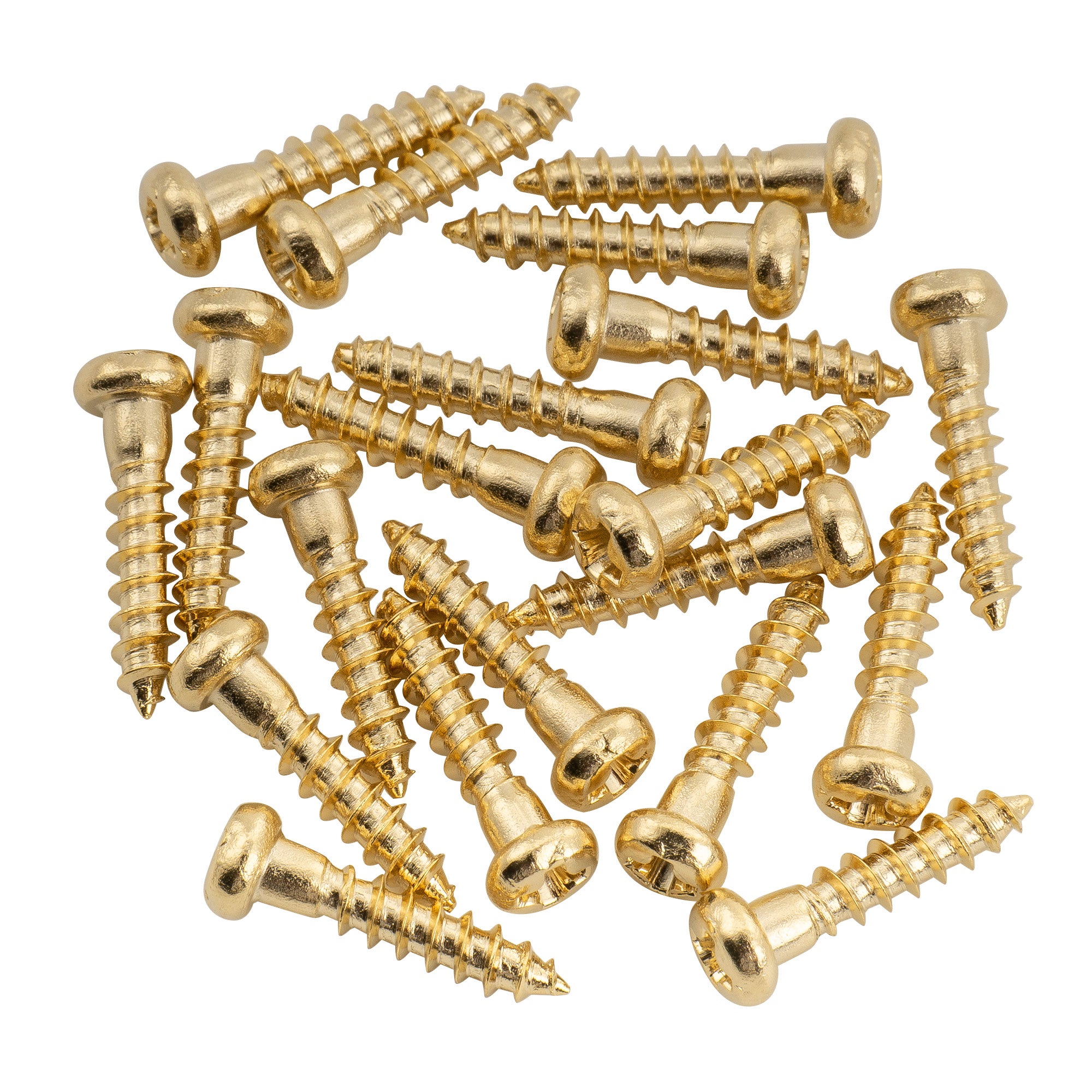 Musiclily Tornillos de montaje de acero inoxidable de cabeza pan de 2.2x10mm para afinadores de guitarra acústica eléctrica y bajo, conjunto de 20