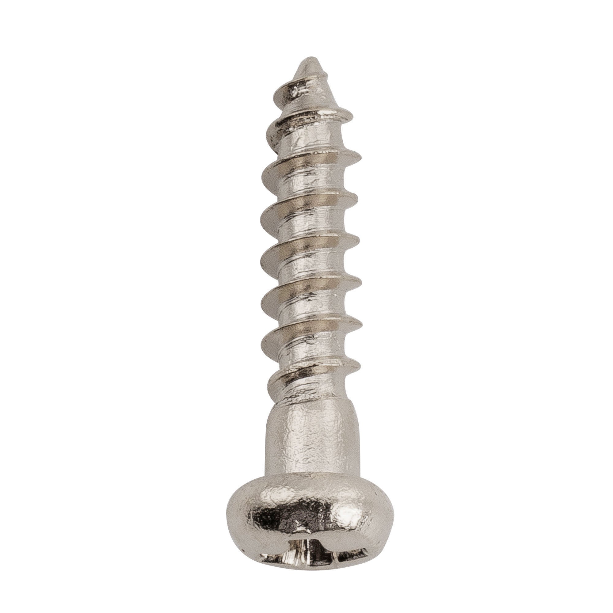 Musiclily Tornillos de montaje de acero inoxidable de cabeza pan de 2.2x10mm para afinadores de guitarra acústica eléctrica y bajo, conjunto de 20