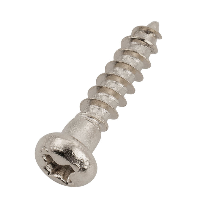 Musiclily Tornillos de montaje de acero inoxidable de cabeza pan de 2.2x10mm para afinadores de guitarra acústica eléctrica y bajo