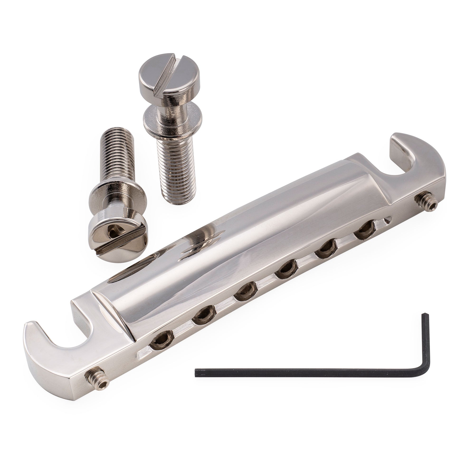 Kluson USA 52mm Zinc Wraparound Stop Tailpiece Bridge with Intonation Screws Steel Studs for Gibson LP SG Style Electric Guitar