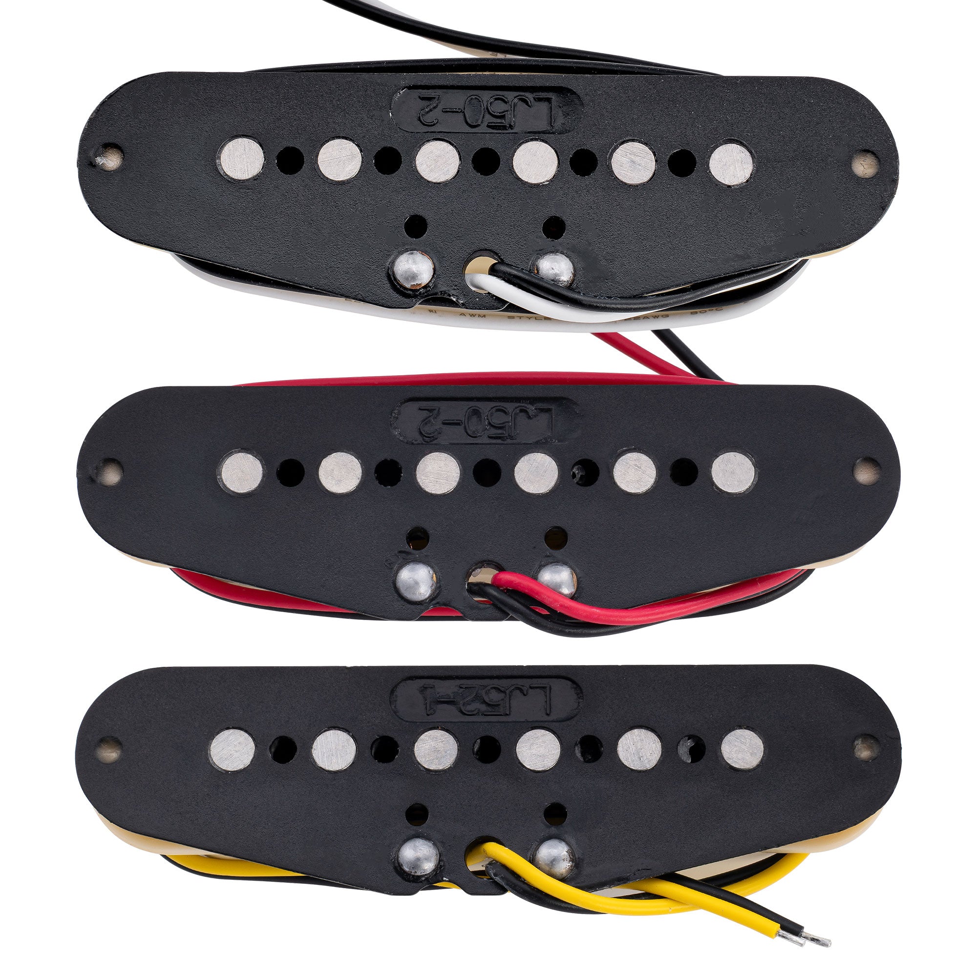 Musiclily Basic Alnico 5 Single Coil Neck Middle Bridge Pickups Set 6K/6K/6.2K for Strat Style Electric Guitar
