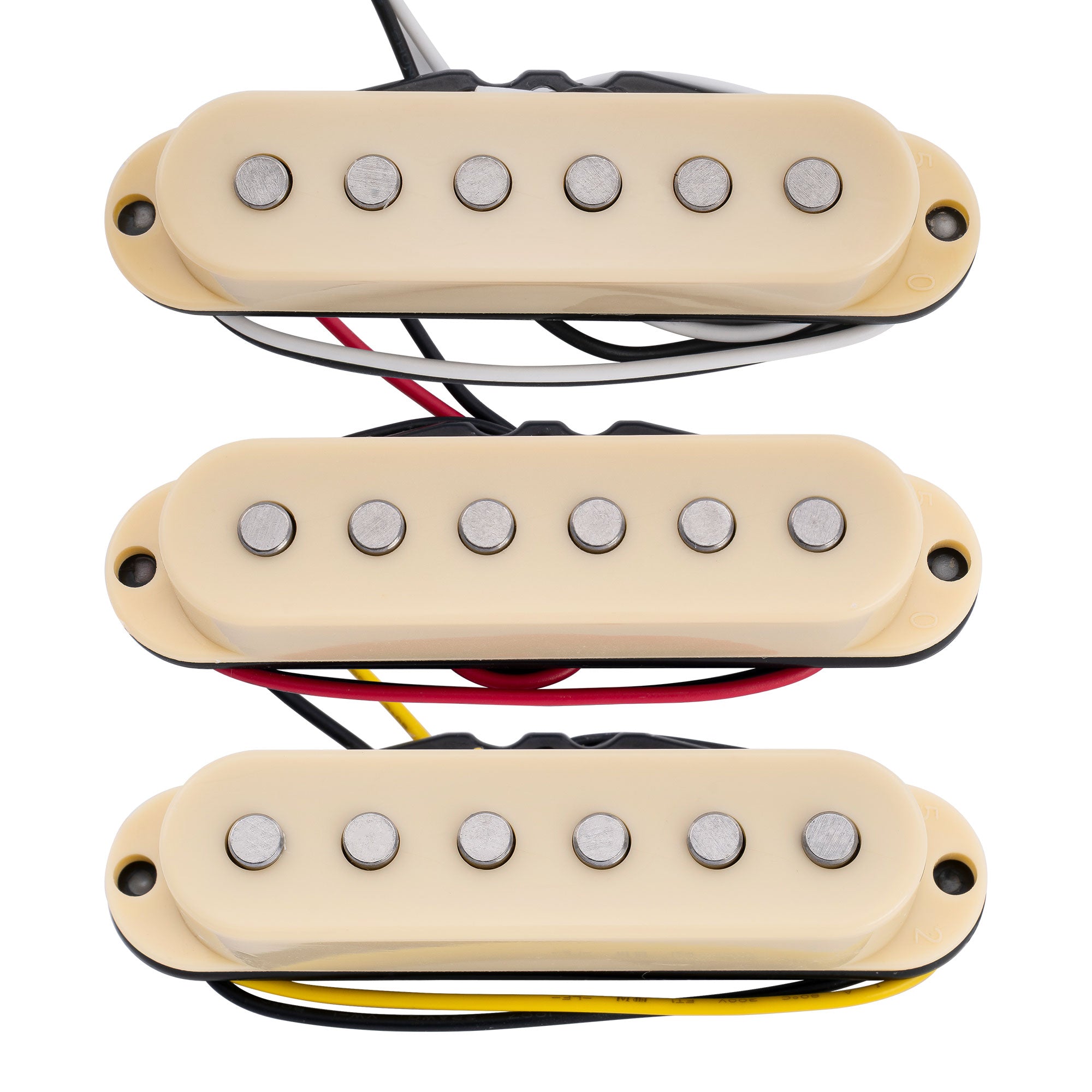 Musiclily Basic Alnico 5 Single Coil Neck Middle Bridge Pickups Set 6K/6K/6.2K for Strat Style Electric Guitar