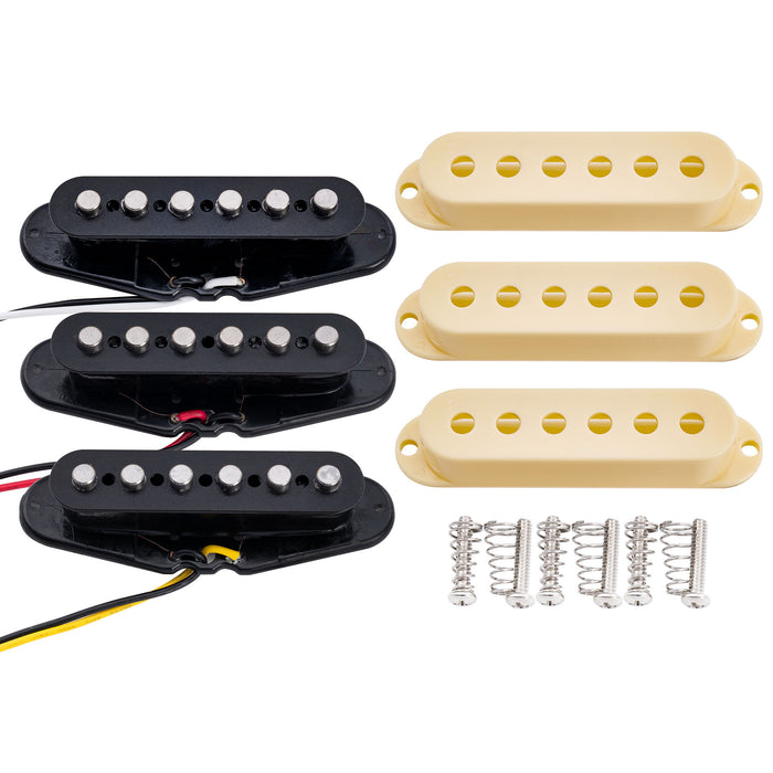 Musiclily Basic Alnico 5 シングルコイル ネック/ミドル/ブリッジ ピックアップセット 6K/6K/6.2K ストラトタイプ・エレクトリックギター用