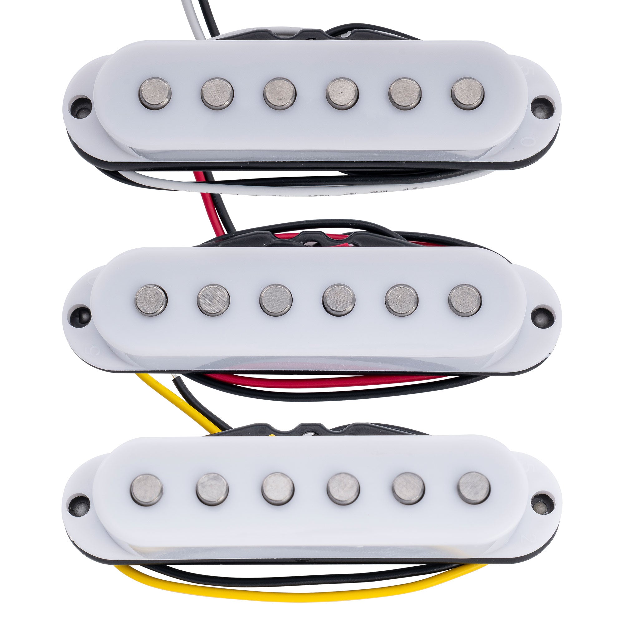 Musiclily Basic Alnico 5 Single Coil Neck Middle Bridge Pickups Set 6K/6K/6.2K for Strat Style Electric Guitar