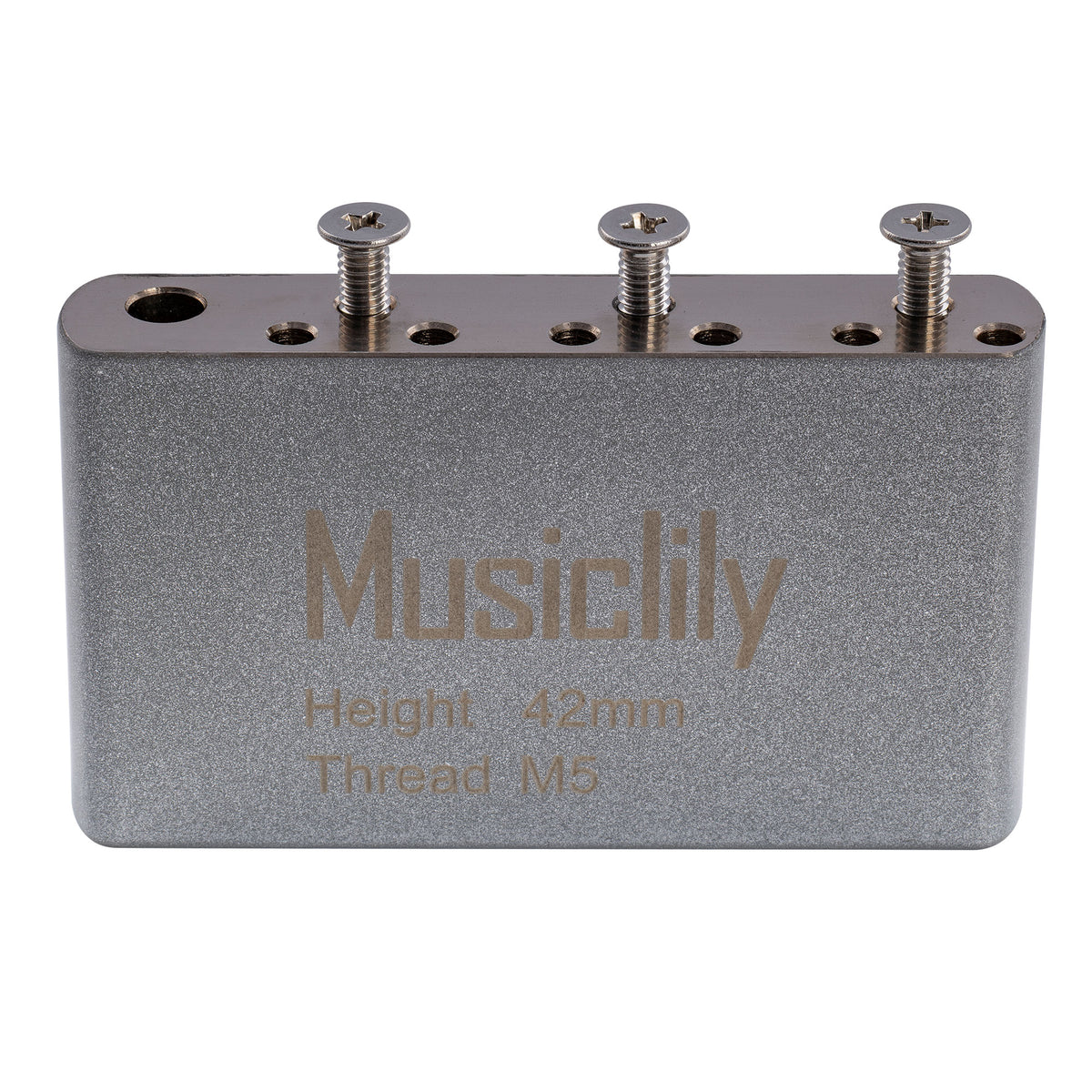 Musiclily Ultra 52,5 mm (2-1/16 pouce) bloc de vibrato en acier massif pour guitare électrique de style Strat Fender Player à 2 points (MIM Mexique), 42 mm de haut