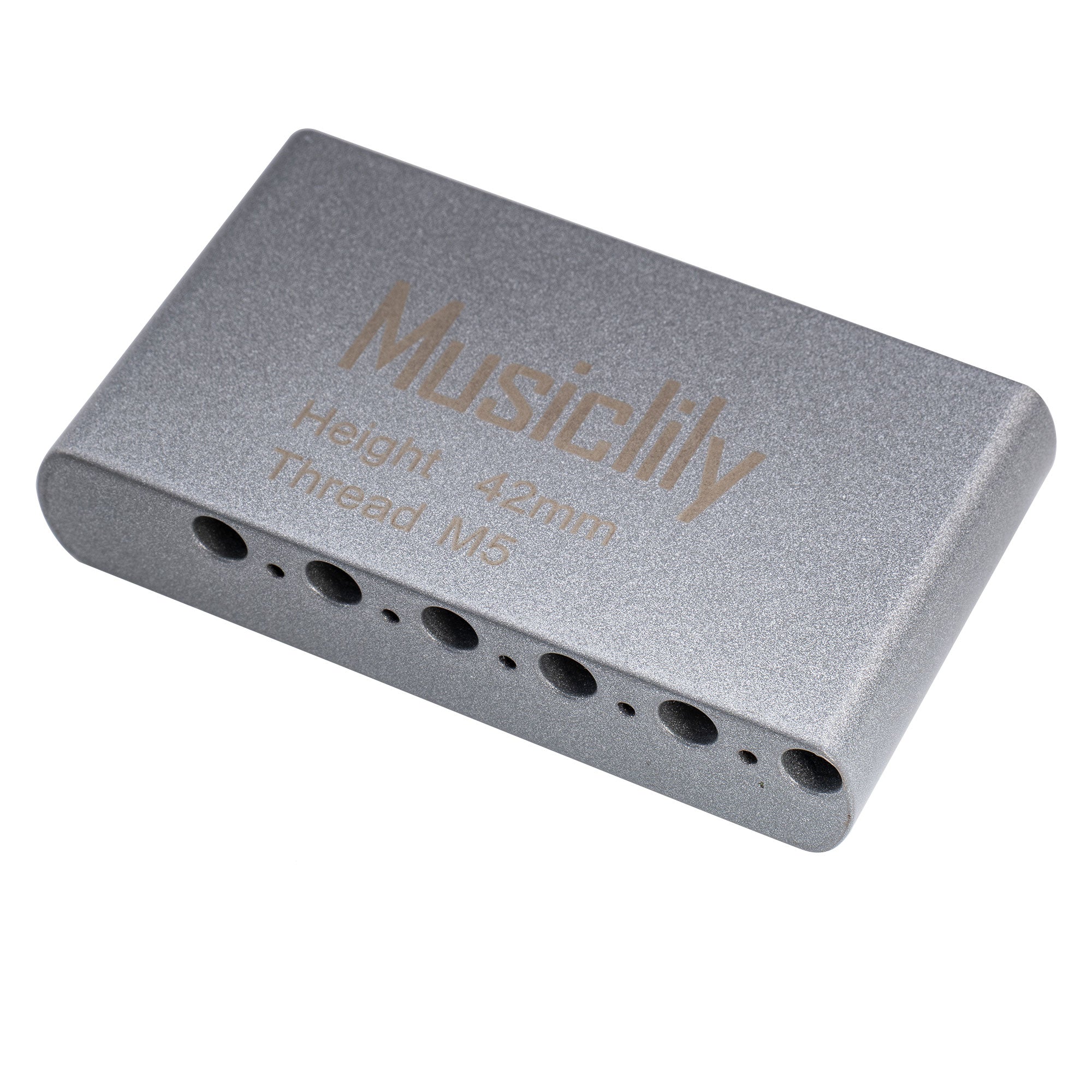 Musiclily Ultra 52,5 mm (2-1/16 pouce) bloc de vibrato en acier massif pour guitare électrique de style Strat Fender Player à 2 points (MIM Mexique), 42 mm de haut