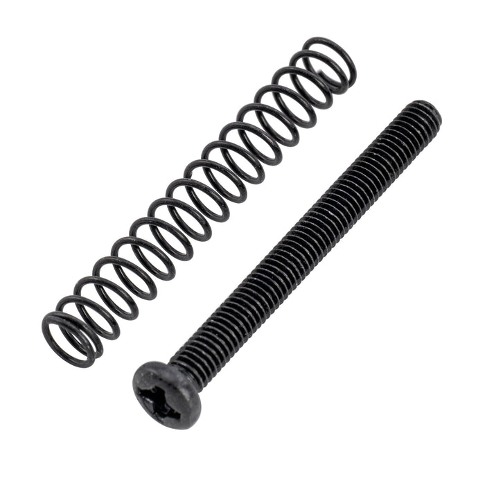 Musiclily Pro Metric M3X30mm Steel Saddle Intonation Screws and Springs Set for Imported Electric Guitar Bass Bridge, Set of 6
