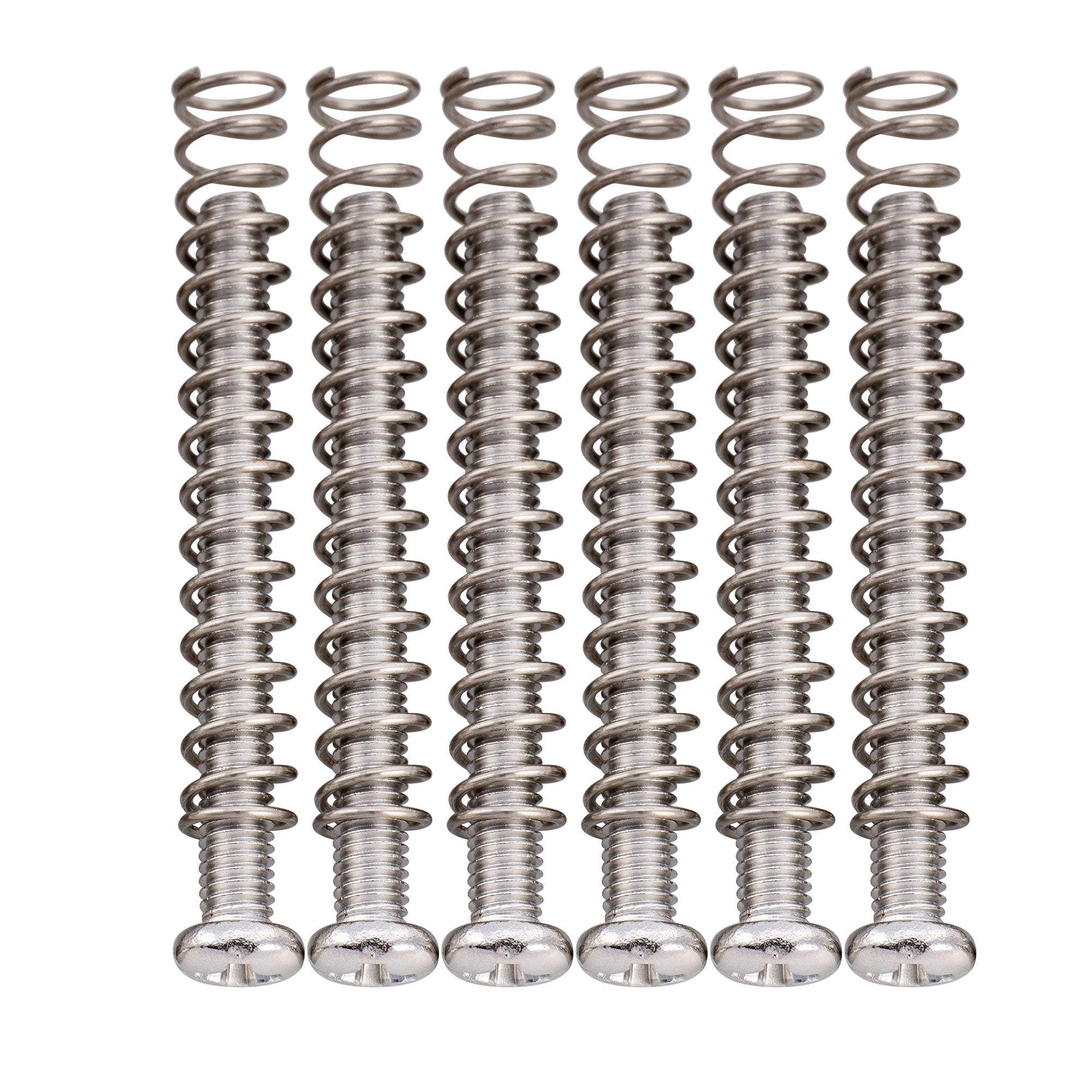 Musiclily Pro jeu de vis et ressorts d'intonation de pontet en acier métrique M3X30mm pour chevalet de guitare électrique et basse importée, lot de 6