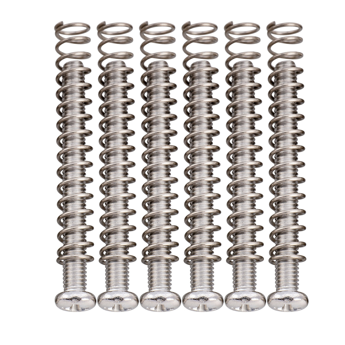 Musiclily Pro jeu de vis et ressorts d'intonation de pontet en acier métrique M3X30mm pour chevalet de guitare électrique et basse importée, lot de 6
