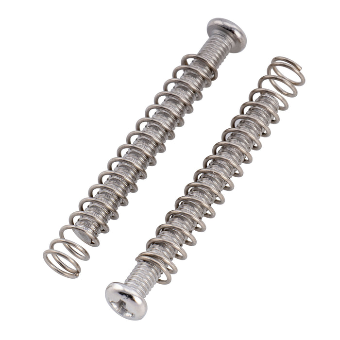 Musiclily Pro Metric M3X30mm Steel Saddle Intonation Screws and Springs Set for Imported Electric Guitar Bass Bridge, Set of 6