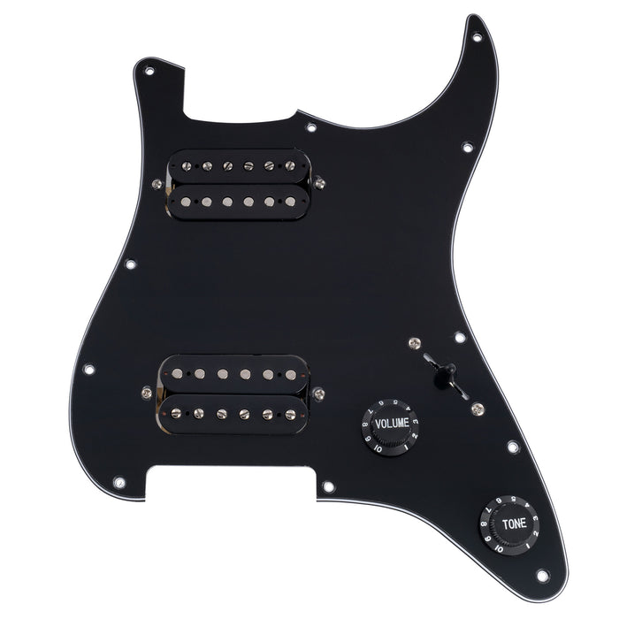 Musiclily Basic ST-HH Pre-wired Loaded Pickguard with Ceramic Pickups for Strat Style Electric Guitar