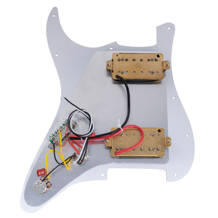 Musiclily Basic ST-HH Pre-wired Loaded Pickguard with Ceramic Pickups for Strat Style Electric Guitar