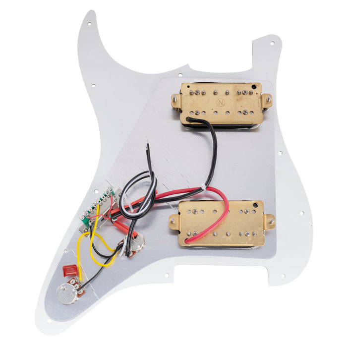 Musiclily Basic ST-HH Pre-wired Loaded Pickguard with Ceramic Pickups for Strat Style Electric Guitar