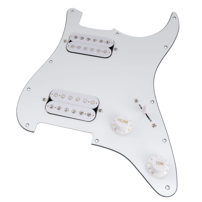 Musiclily Basic ST-HH Pre-wired Loaded Pickguard with Ceramic Pickups for Strat Style Electric Guitar