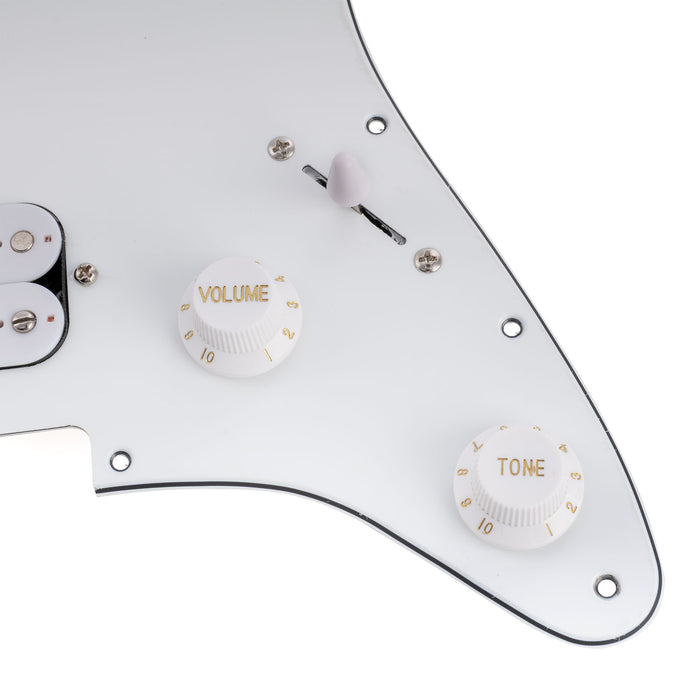 Musiclily Basic ST-HH Pre-wired Loaded Pickguard with Ceramic Pickups for Strat Style Electric Guitar