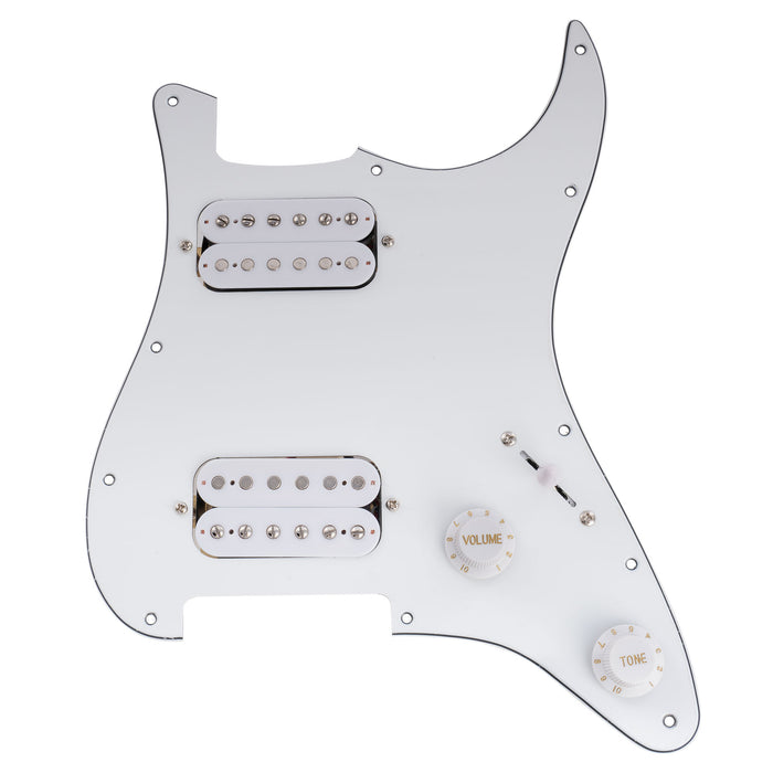Musiclily Basic ST-HH Pre-wired Loaded Pickguard with Ceramic Pickups for Strat Style Electric Guitar