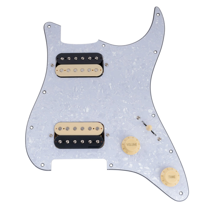 Musiclily Basic ST-HH Pre-wired Loaded Pickguard with Ceramic Pickups for Strat Style Electric Guitar