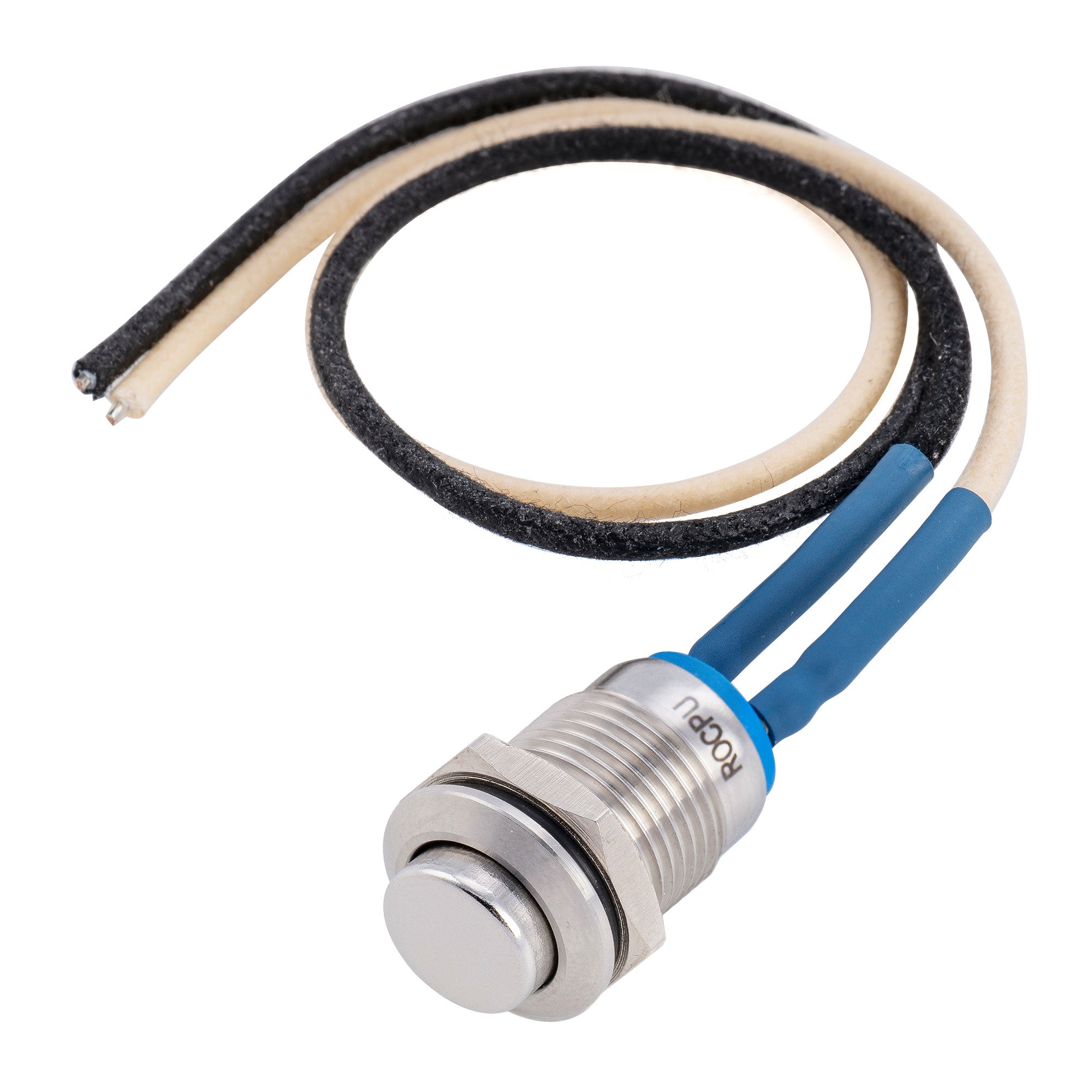 Musiclily Pro Interrupteur à bouton-poussoir momentané de type kill switch, en acier inoxydable pré-câblé, 12 mm (1/2 pouce), pour guitare électrique et basse