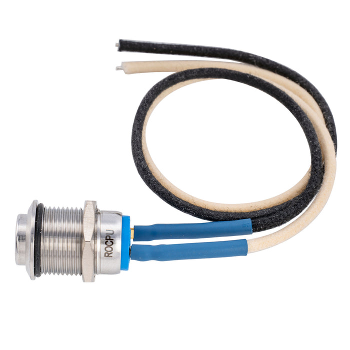 Musiclily Pro Stainless Steel Pre-wired 12mm 1/2 inch Momentary Push Button Kill Switch for Electric Guitar Bass